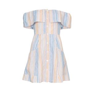 REFORMATION Landy Off-Shoulder Linen Dress - Marbella